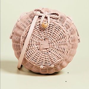 NEW Ulla Johnson Pomme Woven Rattan Crossbody Bag